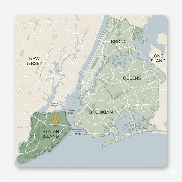 Preferred Fence Service Area Map - Staten Island, Brooklyn, Queens, Bronx, Long Island, New Jersey