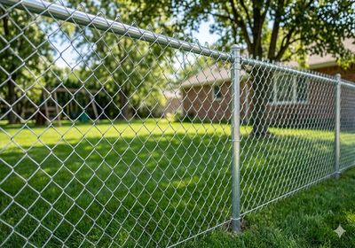 Chain link fence installation by Preferred Fence on a Staten Island property